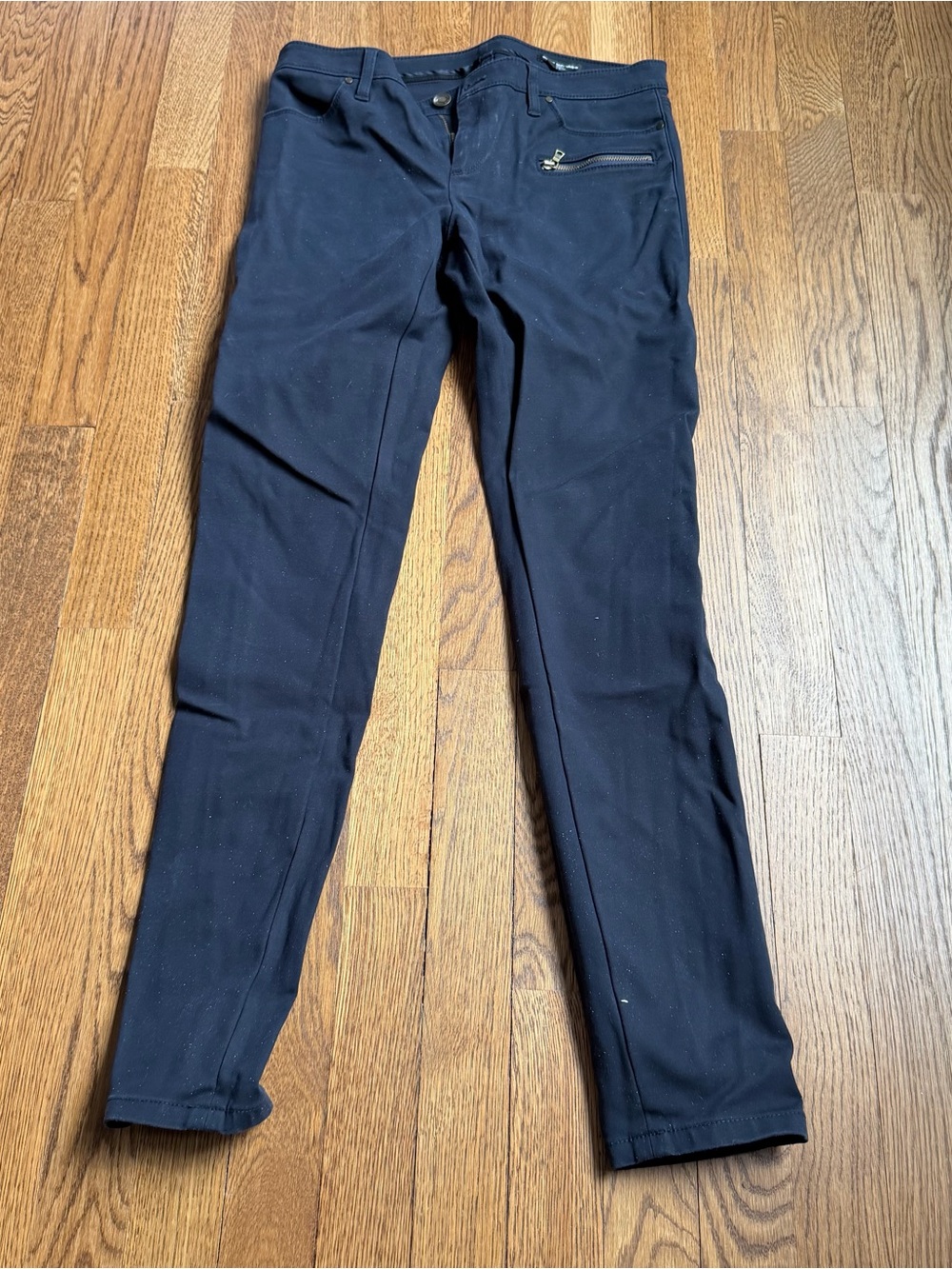Club Monaco Dark Navy Blue Moto Skinny Ankle Pants Size 4